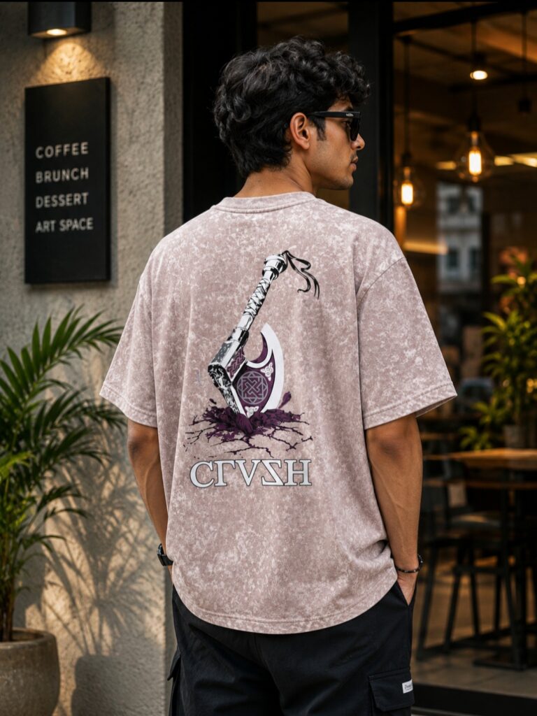 CRVSH Essential Acid-Wash Signature Tee