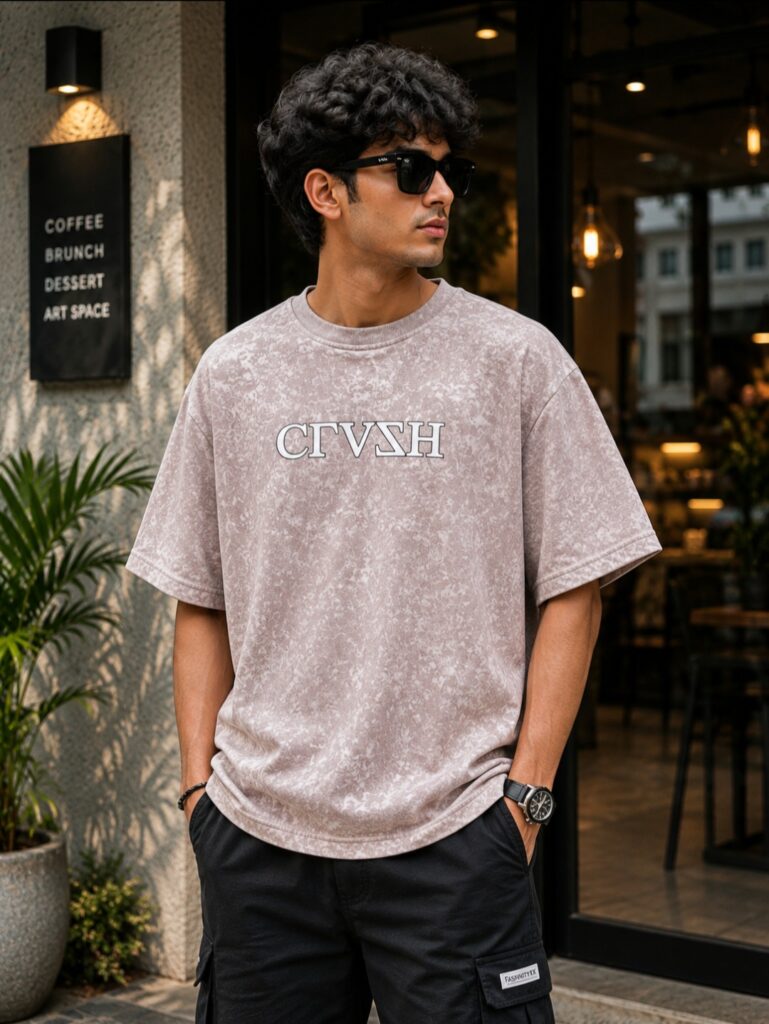 CRVSH Essential Acid-Wash Signature Tee