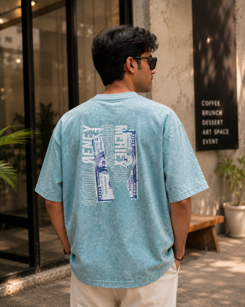 MONEY Essential Acid-Wash Signature Tee